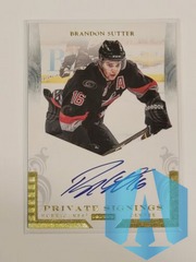 2011-12 Panini Private Signings #BSU Brandon Sutter AUTO - Carolina Hurricanes